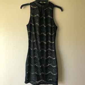 black lace dress